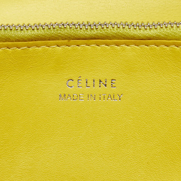 Celine Large Flap Multi-Function Long Wallet Greige Yellow Leather - Picture 9 of 12